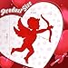 Yousoontic Valentine‘s Day Door Sign 12 x 9 inch Cupid Wooden Hanging Door Sign Happy Valentine‘s Day Red Cupids Wall Hanger for Home Window Wall Decor