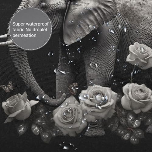 Rideau de douche imperméable éléphant 183x183 cm anti-moisissure - 5