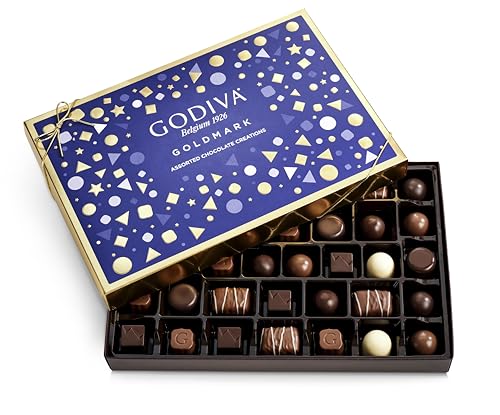 Godiva Goldmark Assorted Chocolate Gift Box, Dark & Milk Chocolates, Gourmet Giftbox for Any Occasion, 36 Pc