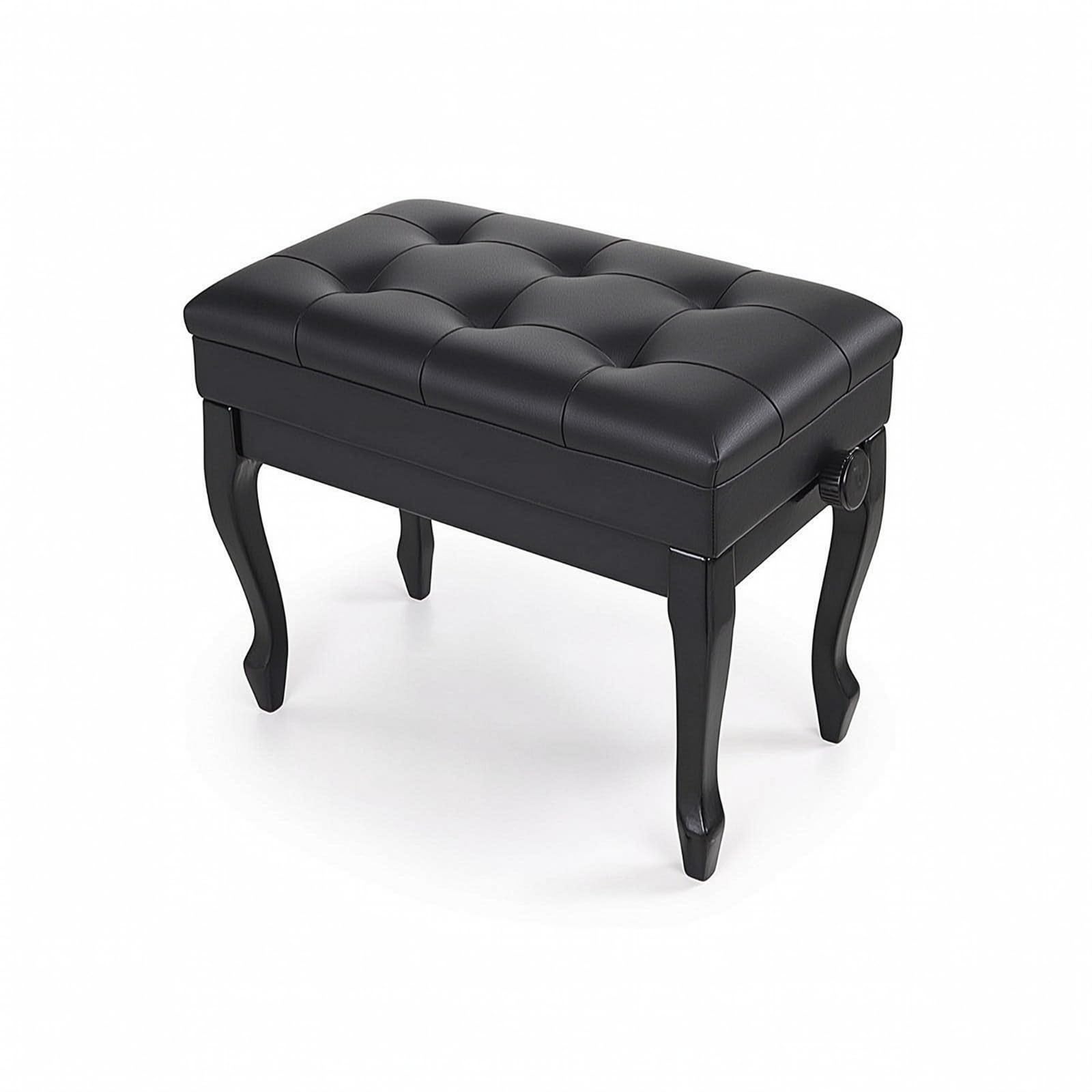 Baoblaze Sgabello Regolabile per Pianoforte Tastiera Seduta Imbottita Coperchio Apribile Altezza Personalizzabile Materiale Legno Pelle Adatto Concerto Casa