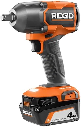 Miniatura 9 de SHAKLAK Pacroban - Kit de llave de impacto inalámbrica de 18 V sin escobillas de 1/2 pulgada con batería de 4.0 Ah y cargador