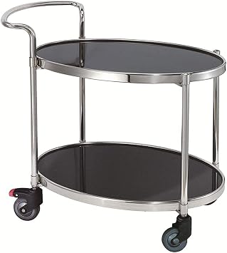 Kitchen Storage Trolley 2 Tier Bar Cart Drinks Trolley,Kitchen Serving Trolley High Capacity Storage Shelves with Wheel,Tea Cart