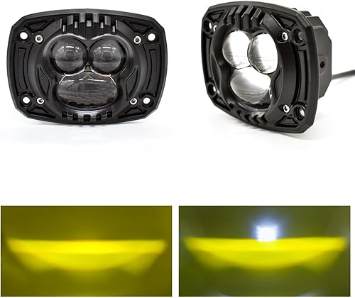 Miniatura 1 de ECAHAYAKU 2 unids 4 pulgadas Fluch Mount LED Pod luces ámbar todoterreno parachoques barra de luz Spot niebla lámpara cuadrada 8D luz de trabajo luz