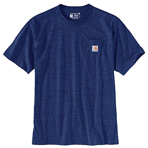 Carhartt Men's K87 Workwear T-Shirt - Large Regular - Scout Blue Snow Heather