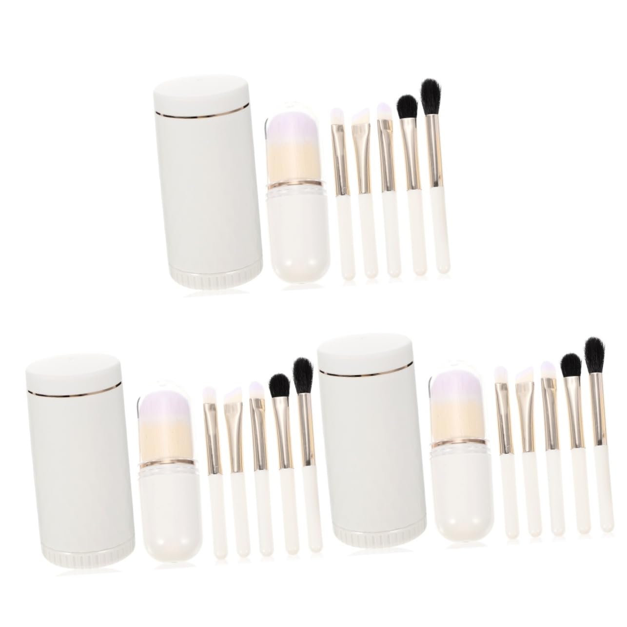 POPETPOP 3juegos Pinceles De Maquillaje Espejo Para Viajes y Uso Diario De Cosméticos Para Maquillaje De Ojos Para Mujeres San Valentín y Navidad