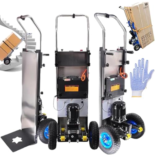YXYSSMDGHY Carretilla Eléctrica para Subir Escaleras, Carretilla Resistente con Capacidad De 400 Kg, Carretilla Manual Motorizada De 1200 W, Motor Sin Mantenimiento/Sin Escobillas