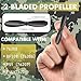 Hollowfly 3 Sets Spare RC Plane Propellers 2 Blade Compatible with Spitfire(76205) P-51d Mustang F4u Bf109(76206) RC Plane 3 Channel Remote Control Airplane Fighter Toys