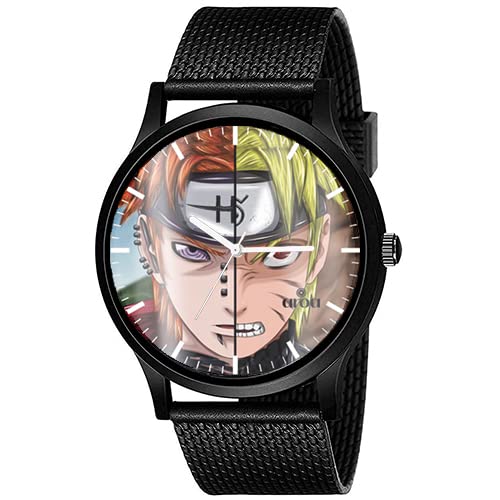 AROA Watch New Watch for Men Pein-Naruto Design Model : 047 Black Metal Type Rubber Analog Watch Black Dial for Men Stylish Watch for Boys (B0BYD3L4PP) Amazon Price History, Amazon Price Tracker