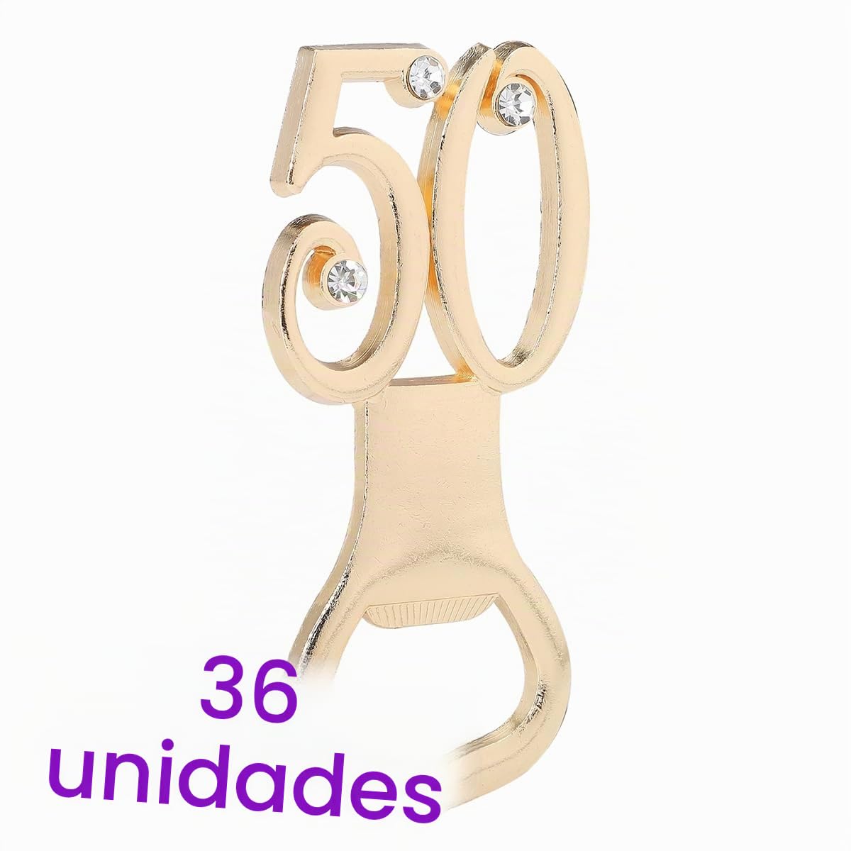 DADEA 36 abridores de botellas dorados para fiesta de cumpleaños número 50, regalos de 50 aniversario para invitados, abrebotellas de cerveza para fiesta de cumpleaños, regalos de recuerdo (50, 36