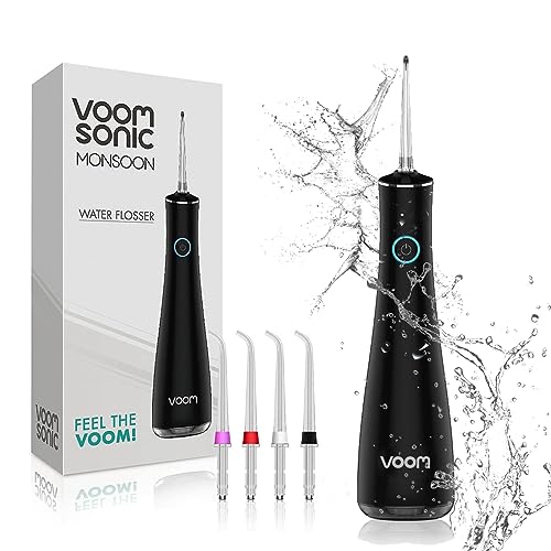 Nettoyage des dents et appareils facilité grâce à l'hydropulseur sans fil noir