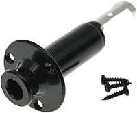 Vista 1 de KAISH 0.250 in Guitarra eléctrica acústica Bajo Mono Endpin Salida Jack Correa Botón Jack Socket Negro