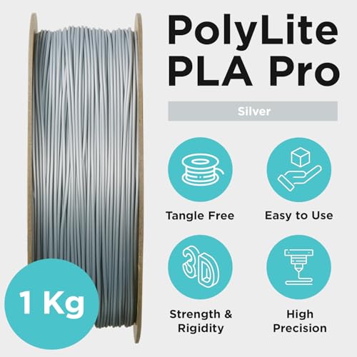 Image of Polymaker PolyLite PLA Pro Silver - 1.75 mm - 1 kg