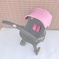Vista 5 de Accesorios de repuesto para cochecito, protector de protección, parasol textil compatible con asiento de automóvil y cochecito Doona (rosa claro)