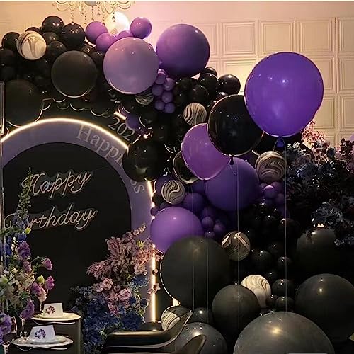 Image of 412pcs Purple Balloons 18 12 10 5 Inch Purple Balloon Garland Arch Kit Different Sizes Matte Latex Balloons for Baby Shower Birthday Wedding Party Decorations