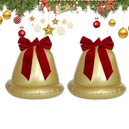 Boules gonflables de Noël en PVC cloches décoratives géantes pour extérieur et intérieur 1 paire