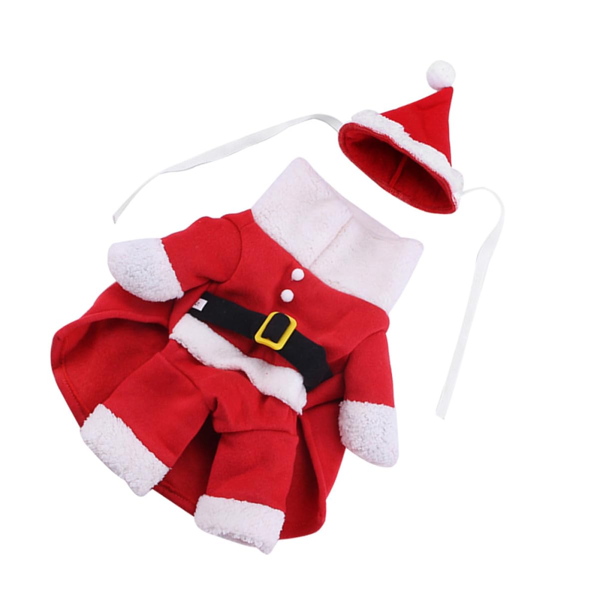 DIYEAH Christmas Dog Coat Puppy Costume Polar Fleece Warm Soft Pet Clothes Comfortable and Easy to Put for Walking and Photo Taking Festive Cosplay Outfit