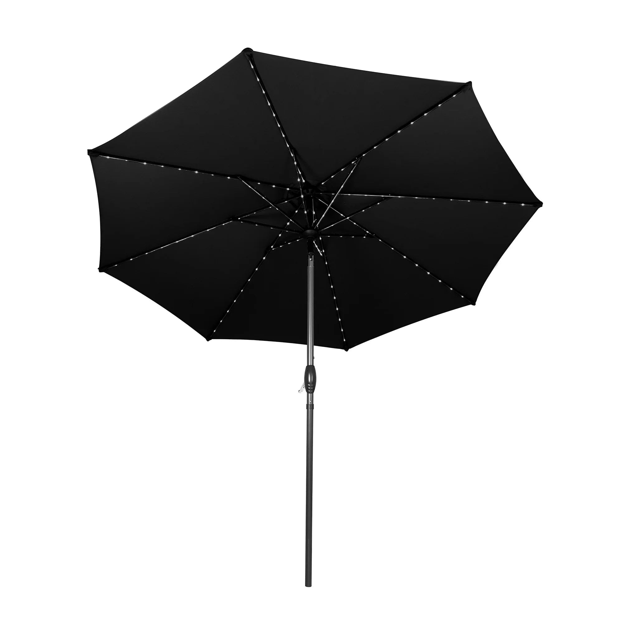Monstershop Unisex Black Led Tilt Parasol 2.7M –