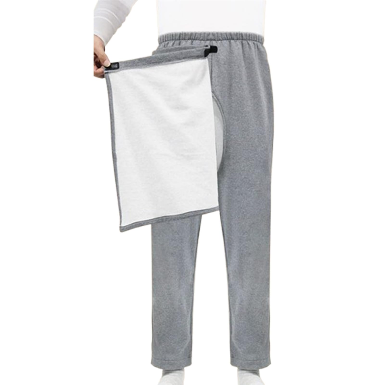Pantalones Abiertos para Personas Mayores, Calidez De Forro Polar con Tela De Cobertura, Pantalones De Enfermería para Incontinencia, Fáciles De Cuidar