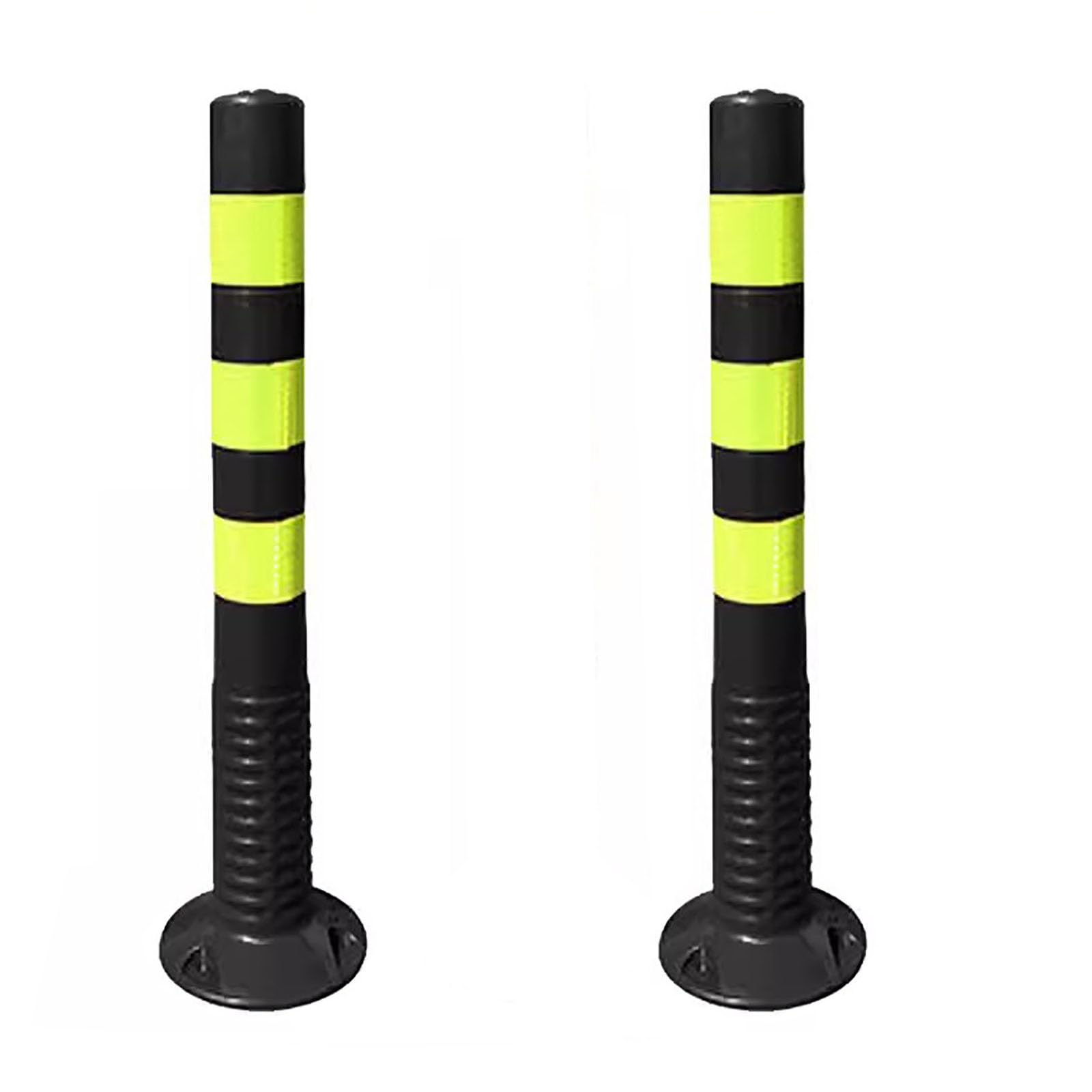 HCZKIUJY Parking Barrier Reflective Safety for Construction Sites, Reflective Driveway Traffic Safety Cones (Black 2 pack)