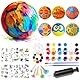 DNGH Fußball Malset Bastelset Kinder ab 6 8 9 10 Jahre, Fussball Geschenke Jungen Fußball DIY Malset mit Pigment Aufkleber, Kreativ Set für Kinder Jungen und Mädchen