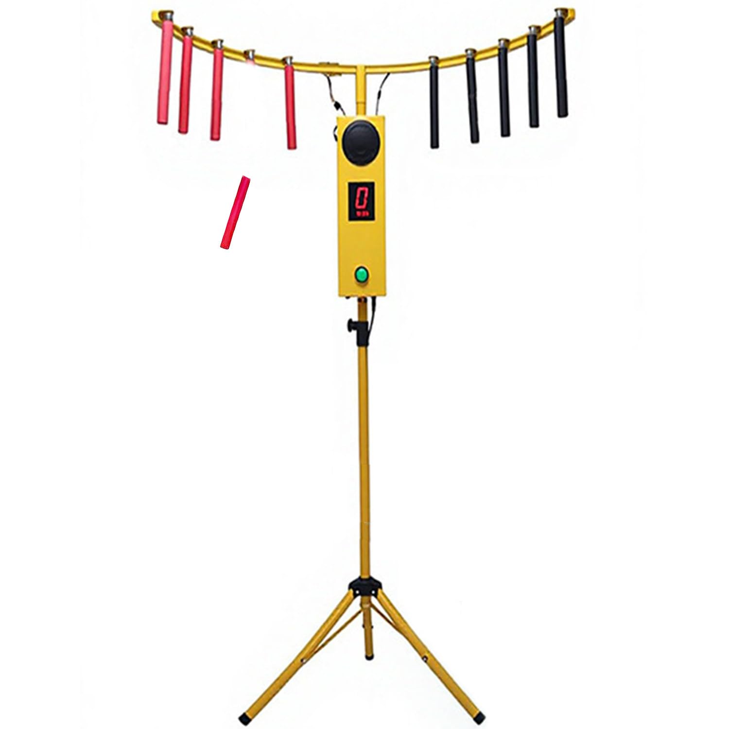Machine d'entraînement à la coordination œil-main | Jeu d'arcade réflexe avec musique, lumières clignotantes, 10 vitesses réglables, trépied robuste, rangement facile pour les nuits en famille