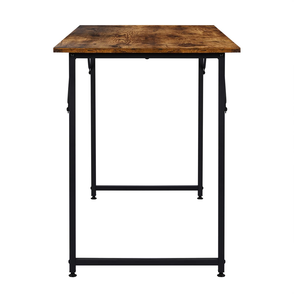 T-LOVENDO.ES Mesa de Ordenador Estrecha, Escritorio de 120 cm x 60 cm, Pequeña Mesa de Oficina de Diseño Industrial, para Oficina en Casa, Estudio, Salón, de Trabajo, Estructura de Metal, Madera