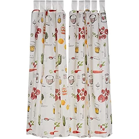Martina Home Wine Kitchen Curtains, 100x140 cm Cover