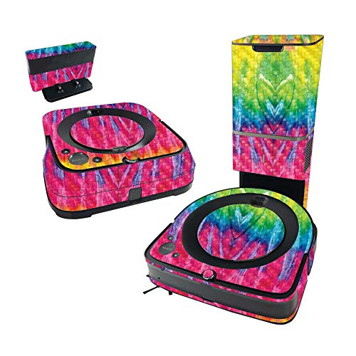 MightySkins Carbon Fiber Skin iRobot Roomba s9+ Tie Dye 2