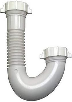 Master Plumber 321-489 MP Lavatory Drain J-Bend, White