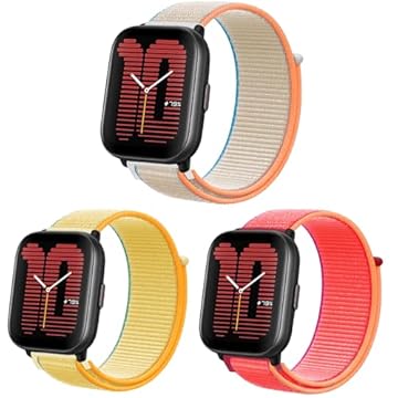 Harikiri Pulseiras compatíveis com Active 42 mm/GTS 4 Mini/GTS 4/3/GTS 2 Mini/2/2e, pulseira de nylon de 20 mm para Bip Lite/Bip U/Bip U Pro/Bip 3/Bip 3 Pro/GTR de 42 mm