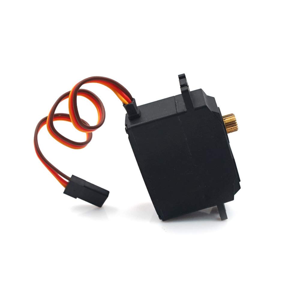 DollaTek Trzyprzewodowe metalowe serwo samochodowe RC, metalowe serwo z akcesoriami instalacyjnymi kompatybilne z Wltoys 12428 12423 RC Cars