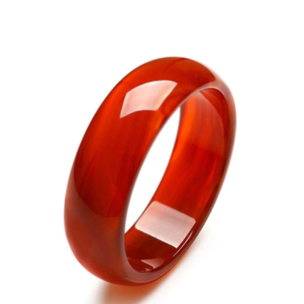 Natural Red Agate Wide Bangle Class A Ice Kind For Women Girls (56mm)