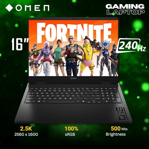 Image of HP OMEN 16 Gaming Laptop, 16 240Hz 2.5K Display, Intel Core Ultra 9 285H(>i9-14900, 5.4GHz), GeForce RTX 5070, Copilot, AI & VR Ready, Backlit Keyboard, Windows 11 Pro, Black(32GB DDR5 RAM | 2TB SSD)