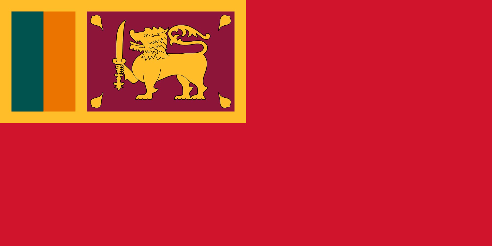 Civil Ensign of Sri Lanka grand drapeau pour célébrations et décoration extérieure