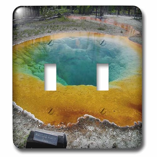 Double interrupteur Morning Glory Pool Yellowstone 3dRose lsp_17291_2 pour un salon style évasion