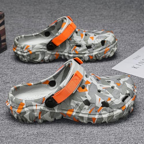 Image of YUKTOPA Men's Clogs Outdoor Athletic Sports Sandals Adult Slip On Garden Shoes Summer Water Beach Shoes Casual Slippers Lightweight Breathable Non Slip