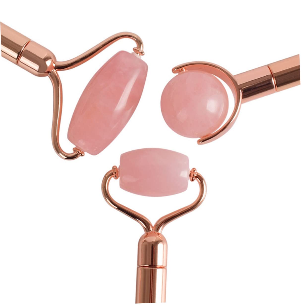 Jade Gesichtsmassageroller mit Kugel, Glatte Oberfläche für Spa | Augenroller für Beauty Massage, 1 Satz für Zuhause und Unterwegs, Natürliches Steinmaterial