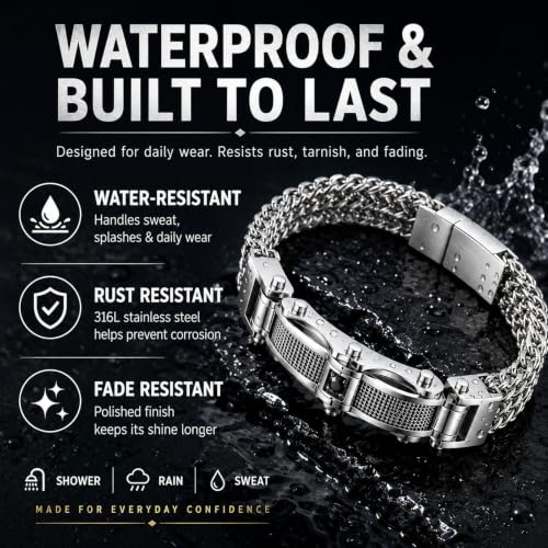 Stainless Steel Franco Chain Bracelet for Men with Cubic Zirconia Accent - image 3