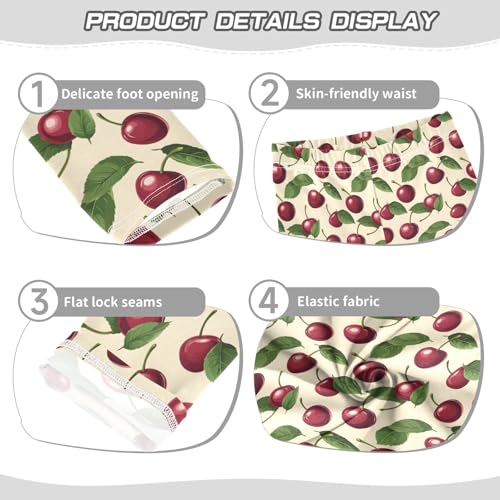 senya Girls Printed Leggings Yoga Pants Cherry Pattern for Kids in 4t to 10 Years, 4T3