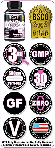 Mst Libifem | Fenugreek Seed Extract | Standardized To 50% Fenuside™ | 600Mg | 30 Count | Bscg Certified Drug Free #TOP3
