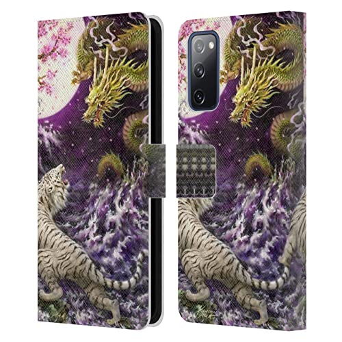 Coque cuir Samsung S20 FE étui portefeuille tigre dragon haut de gamme
