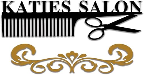 Miniatura 7 de Letrero de metal personalizado con nombre de estilista de peluquería, letrero de nombre comercial personalizado para estilista, arte de pared de