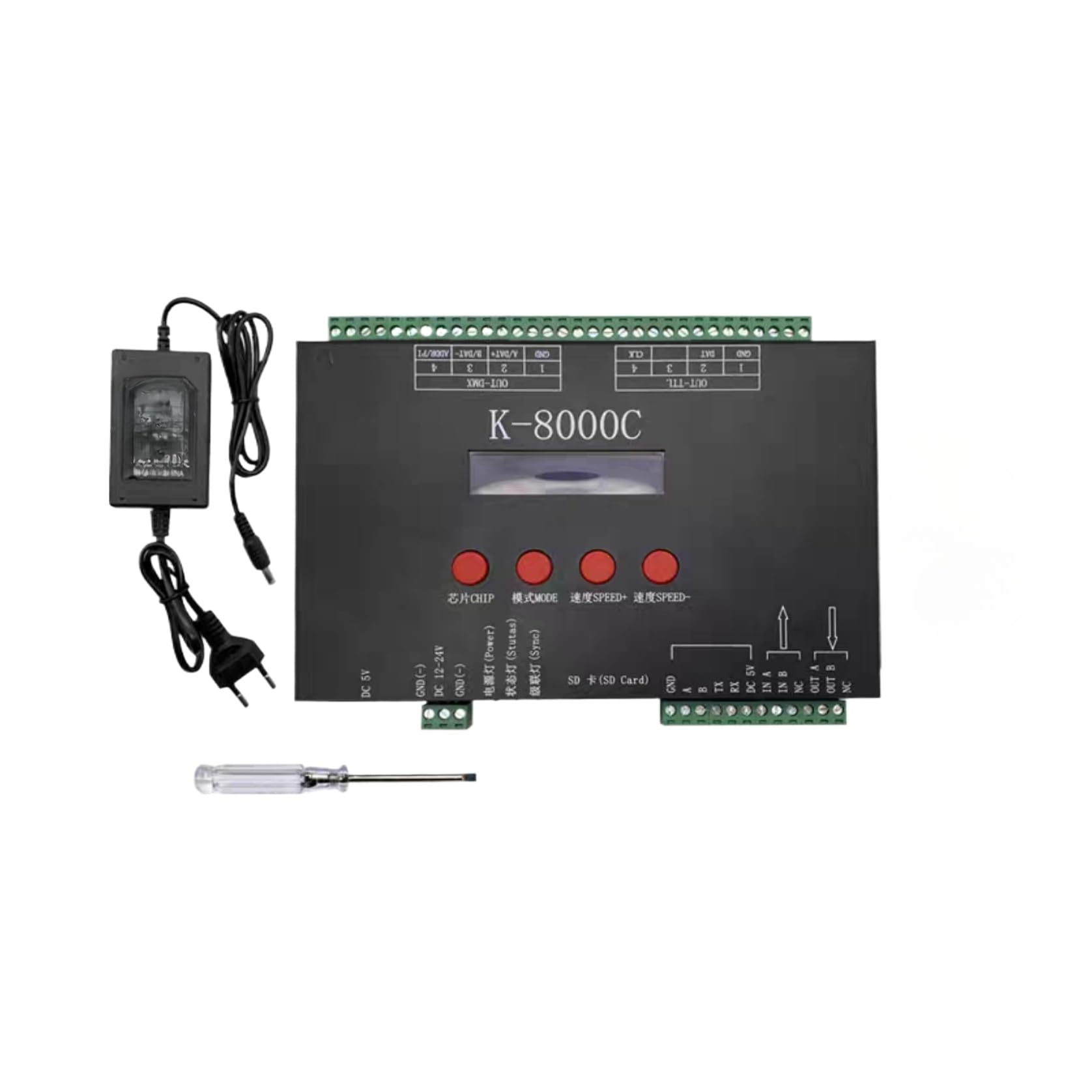Contrôleur programmable K-8000C de commande numérique LED pour projets pixels
