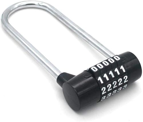 Miniatura 5 de Tumecos Candado de grillete largo Candado de aleación de zinc sólido Grillete largo extendido para contenedor de envío Garaje Almacén (Plata)