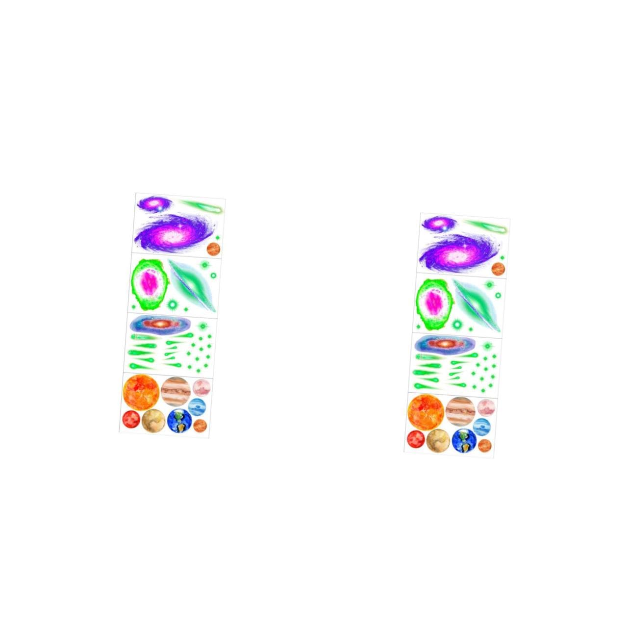 Autocollants lumineux pour décoration stickers fluorescents de jeu enfant 2 ensembles