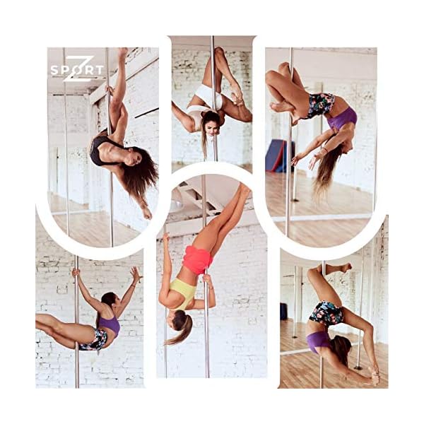 ZSPORT-Portable-Stripping-Pole-Spinning-Static-Dance-Pole-45mm-Fitness-Exercise-Pole-Removable-Fitness-Dancing-Pole-Stripper-Poles-for-Fitness-Club-Party-Pub-Home ZSPORT Portable Stripping Pole Spinning Static Dance Pole - 45mm Fitness Exercise Pole - Removable Fitness Dancing Pole - Stripper Poles for Fitness Club Party Pub Home