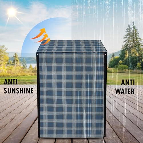 Image of Lithara Front Load Fully Automatic Washing Machine Cover for LG, Samsung, IFB, Whirlpool, Suitable for 7 kg & 7.5 KG - Waterproof, Dustproof Cover (Print-7)