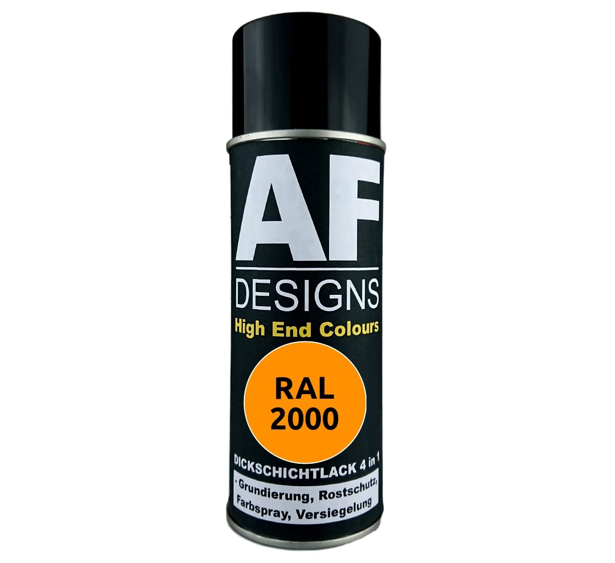 Alex Flittner Designs RAL2000 GELBORANGE Lackspray – Acryl-Sprühdose, Glänzend, Made In Germany