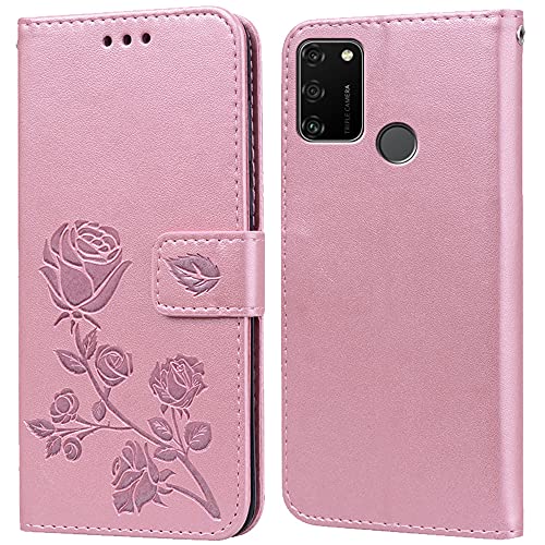 Funda para Huawei Honor 9A Carcasa,Ranuras Tarjetas,Soporte Plegable,Silicona TPU,Case Protectora Funda para Huawei Honor 9A(6.3')