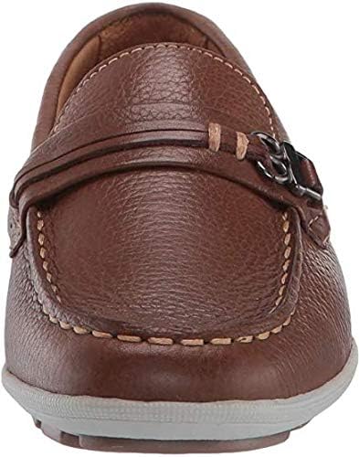Driver Club USA Unisex-Child Kids Boys/Girls Genuine Leather Driving Loafer with Rope Anchor Detail